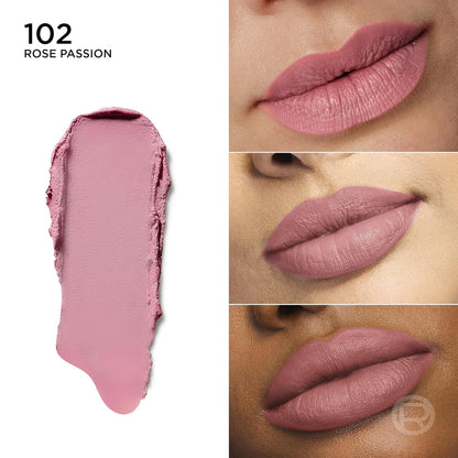 L'Oreal Paris Colour Riche Blurred Matte Lipstick for Moisturized Lips, Lip Makeup with Argan Oil and Vitamin E, Rose Passion