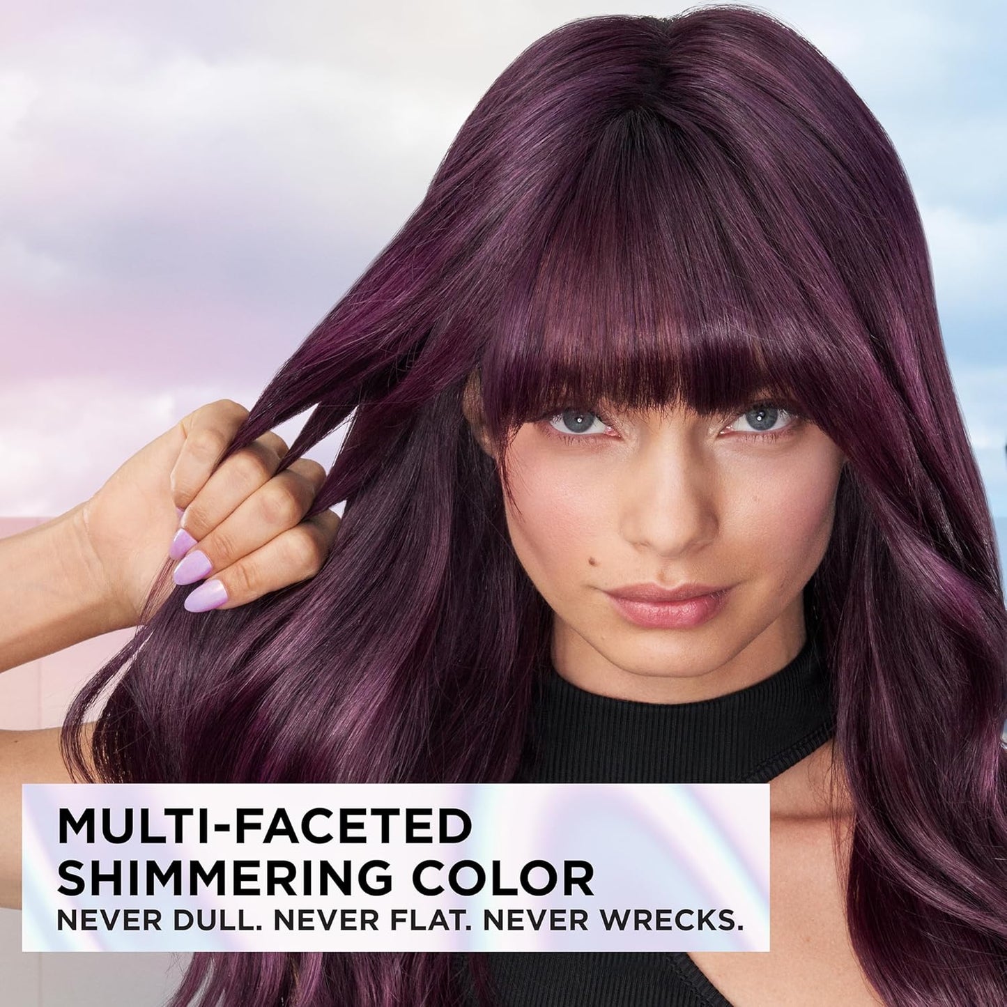 L'Oreal Paris Feria Multi-Faceted Shimmering Permanent Hair Color Hair Dye, V28 Midnight Violet (Deepest Violet) (Pack of 2)