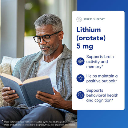 Pure Encapsulations Lithium (Orotate) 5 mg, 180 Capsules