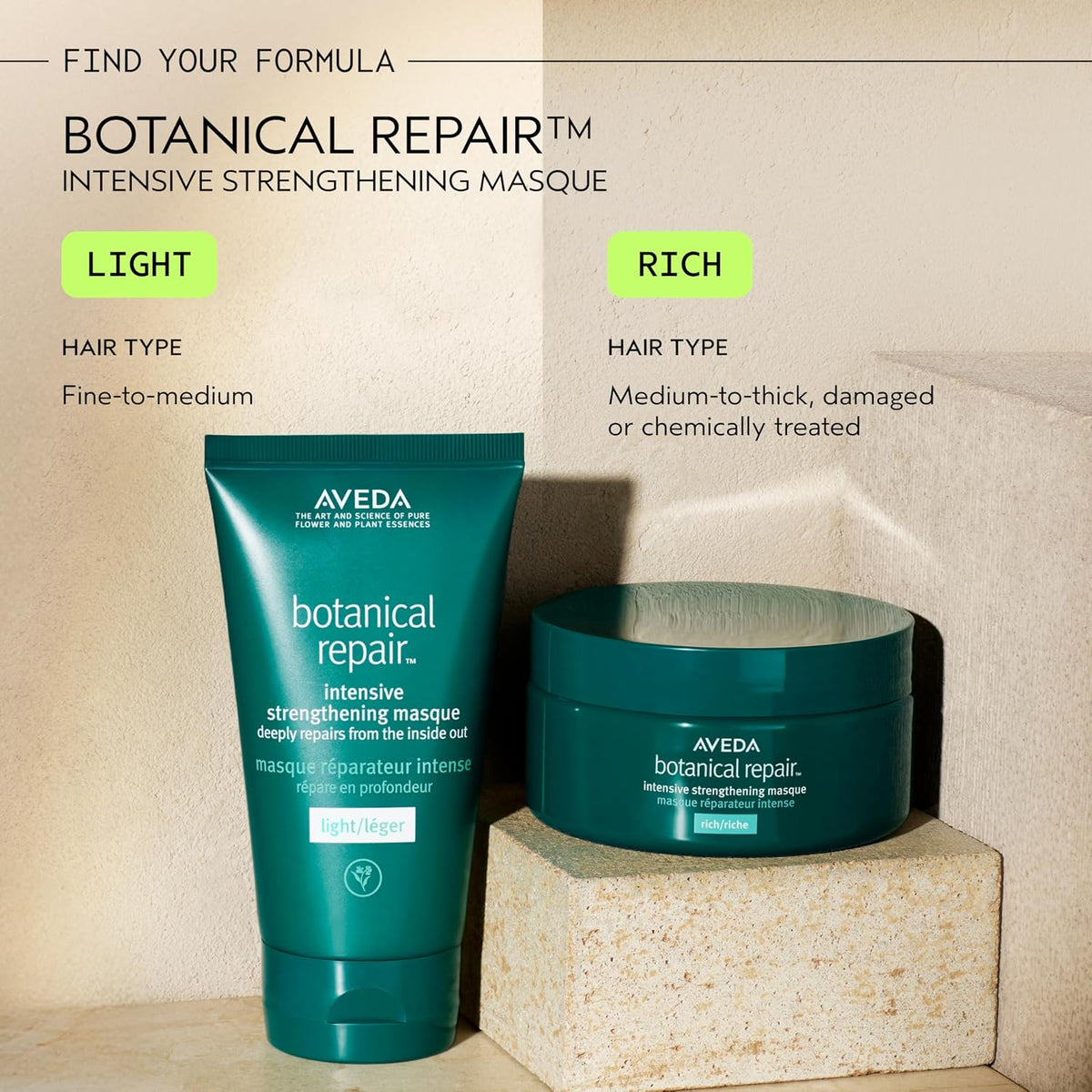 Aveda Botanical Repair Intensive Strengthening Masque Light | Bond-Building Hair Mask for Stronger Hair | Deep Conditioner | Detangles, Softens Fine to Medium Hair | 98% Naturally Derived*
