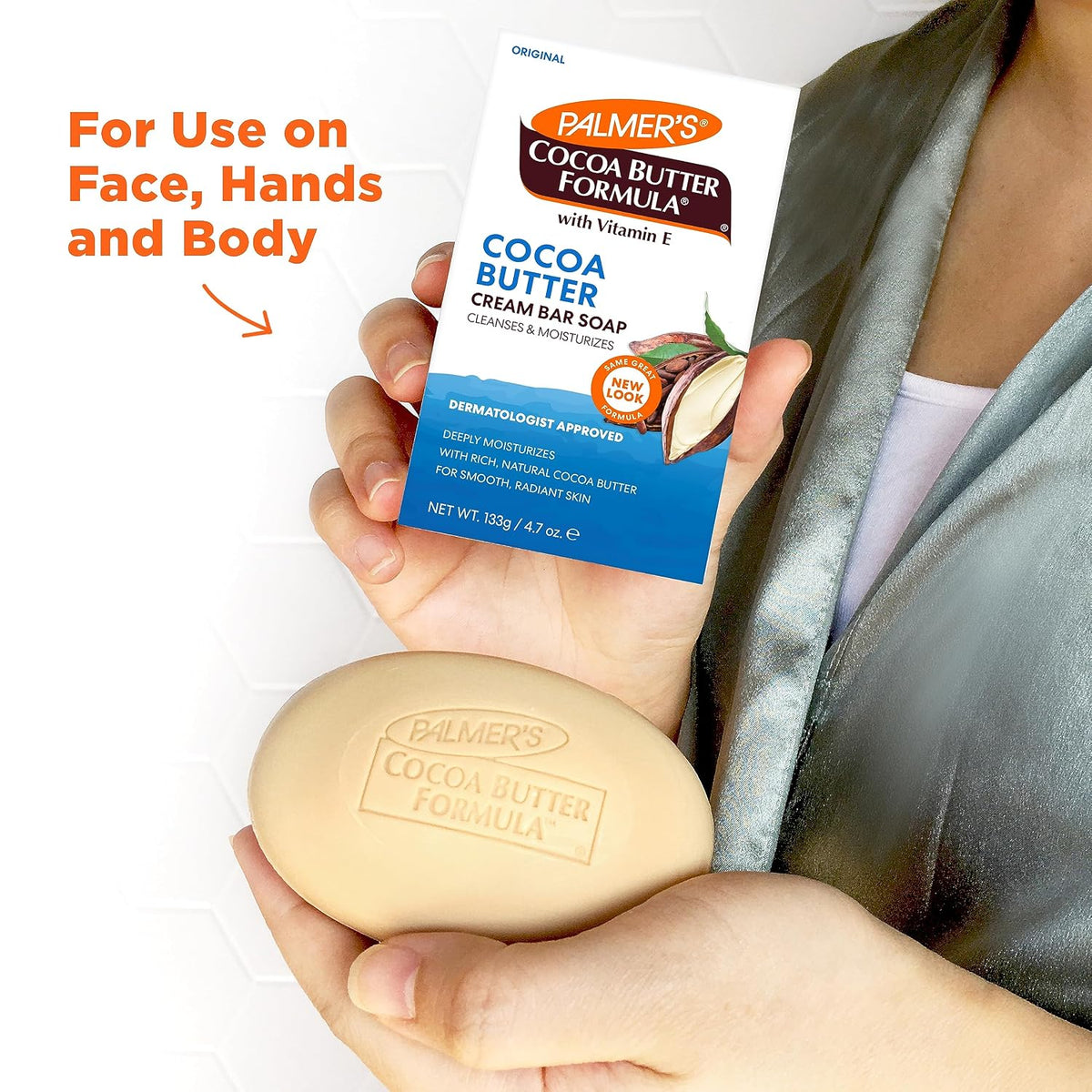 Palmer's Cocoa Butter Formula with Vitamin E, Daily Skin Therapy Cream Soap, 4.7 oz