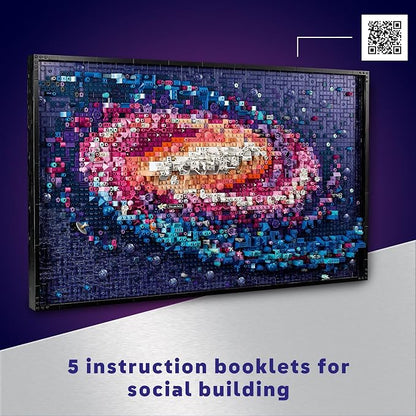 LEGO Art The Milky Way Galaxy Building Set - Space Decor DIY Kits for Adults for Bedroom wall, Ages 18+ - Gift Ideas for Astronomy Lovers, Men & Women - Includes Frame for Display - 31212