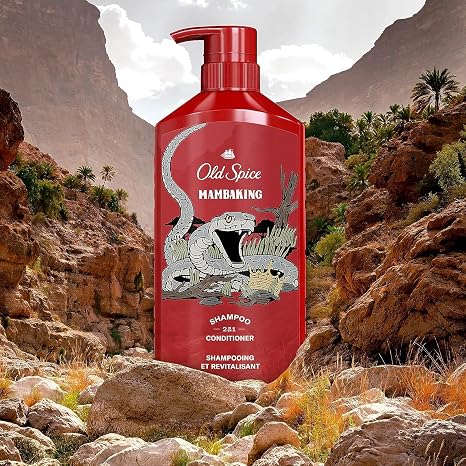 Old Spice Mens 2-in-1 Shampoo and Conditioner Set, MambaKing, For All Hair Types, Healthier, Fuller, More Moisturized Looking Hair, 21.9 fl oz Each, Twin Pack