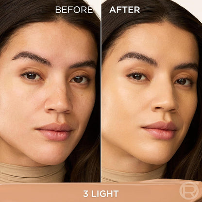 L'Oreal Paris True Match Hyaluron Tinted Balm Foundation, Skincare Foundation with Light to Medium Radiant Coverage, Minimizes Wrinkles and Fine Lines, Non-Comedogenic Formula, Light 3