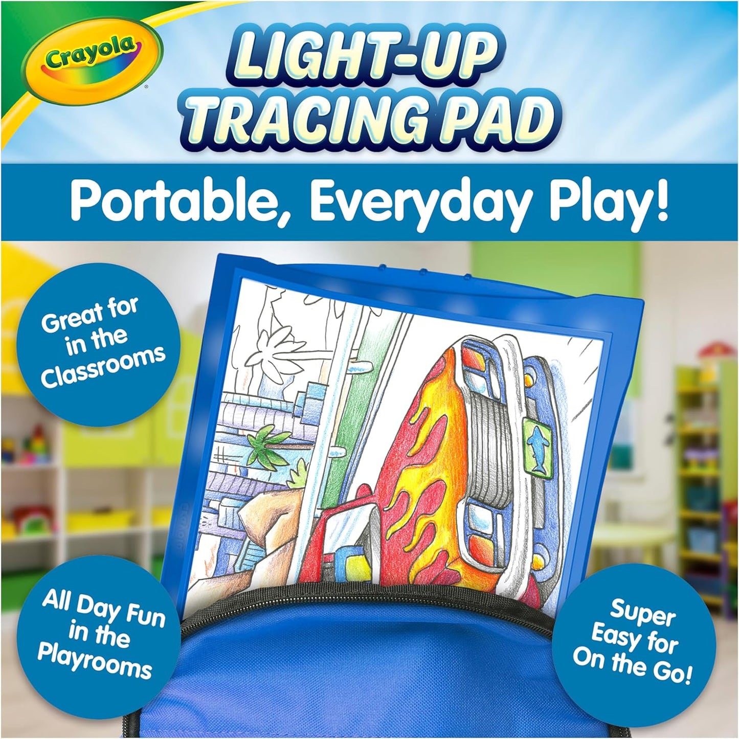 Crayola Light Up Tracing Pad - Blue, Drawing & Tracing Projector for Kids, Sketching Light Box Table, Toys for Kids, Gift for Girls & Boys, Ages 6+
