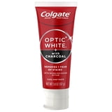 Colgate Optic White with Charcoal Teeth Whitening Toothpaste, Anticavity Toothpaste with Fluoride, Cool Mint Flavor, 3.8 oz