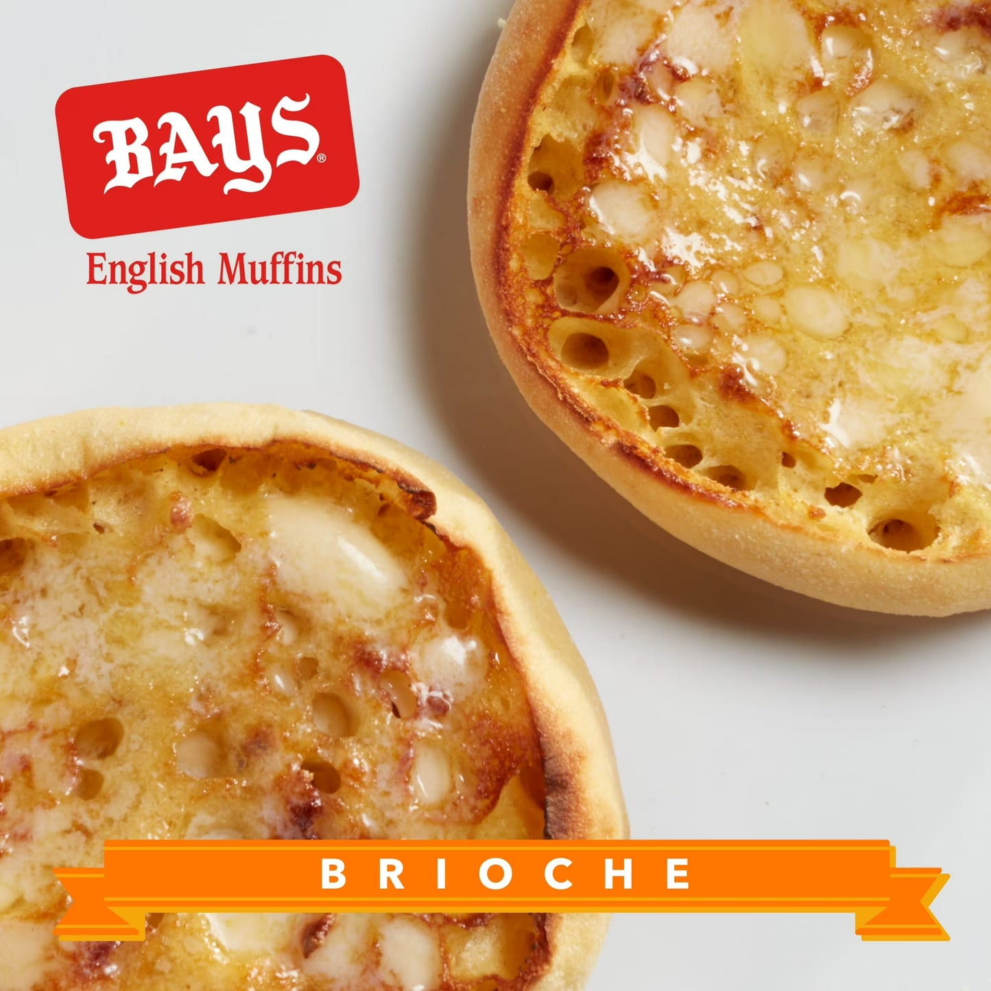 Bays Brioche English Muffins, 6 count, Butter Pre-sliced English Muffins, 12 oz Tray