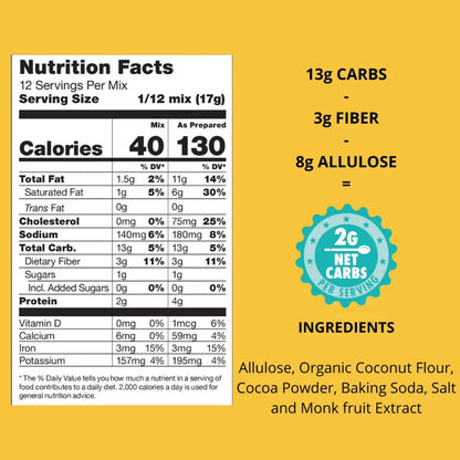 Good Dee's Devil's Food Cake - Low Carb Keto Cake Mix, Grain-Free, Gluten-Free No Sugar Added Cake Mix