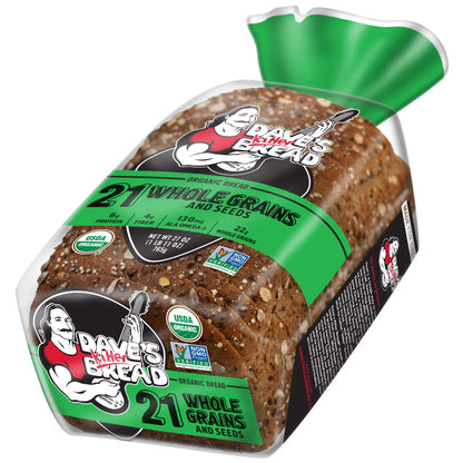 Dave's Killer Bread 21 Whole Grains and Seeds, Whole Grain Organic Bread, 27 oz Loaf