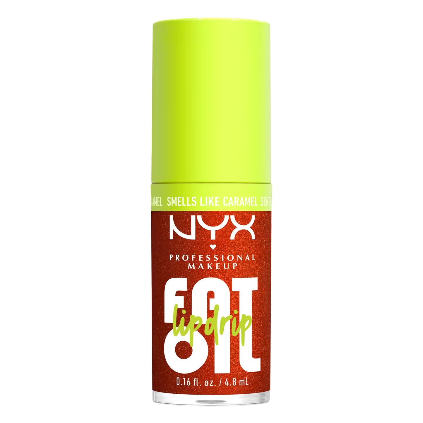 NYX Professional Makeup Fat Oil Lip Drip Lip Oil, 12 Hour Hydration Lip Gloss, Caramelt Mami, 0.16 fl oz
