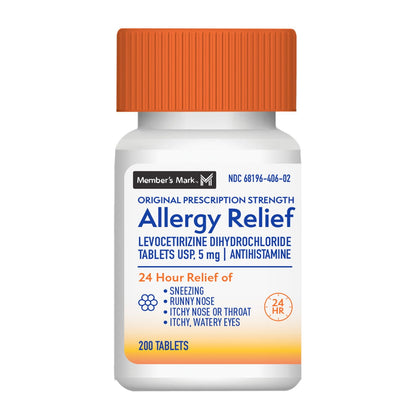 Member's Mark Levocetirizine Tablets, 5 mg, 400 ct.