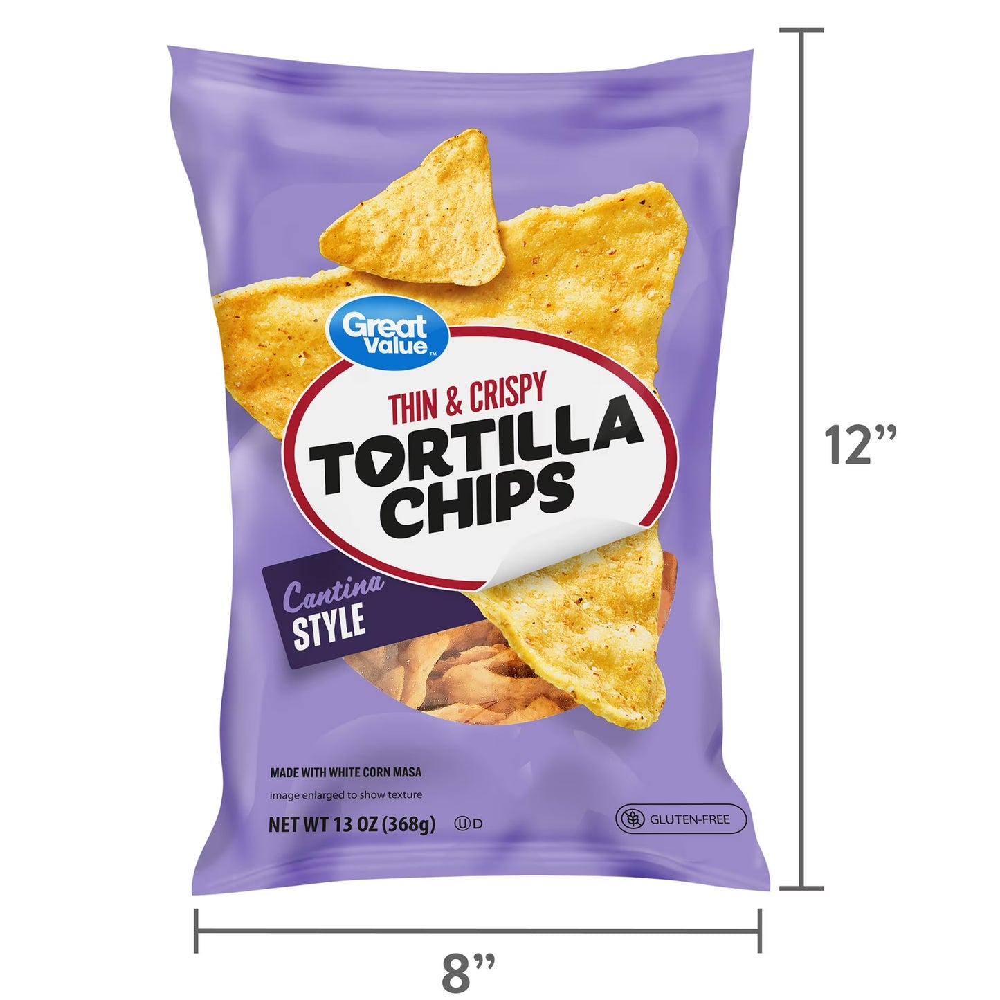 Great Value Thin and Crispy Cantina Style Tortilla Chips, 13 oz