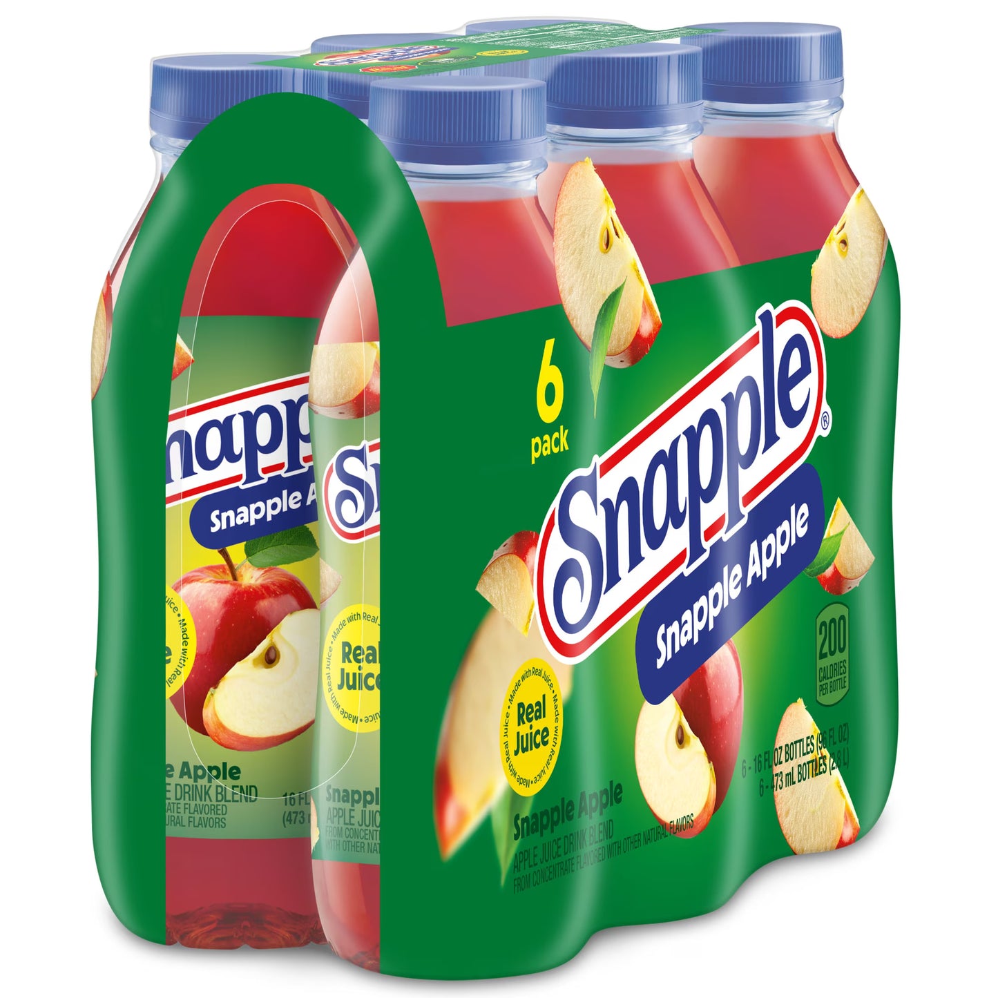 Snapple Apple Juice Drink, 16 fl oz, 6 Count Bottles
