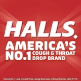 HALLS Cough & Throat Relief Cherry Cough Drops, No Synthetic Dyes, Value Pack, 80 Drops