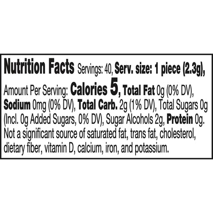 ICE BREAKERS Ice Cubes Frozen Berry Blast Sugar Free Chewing Gum Bottle, 3.24 oz (40 Pieces)