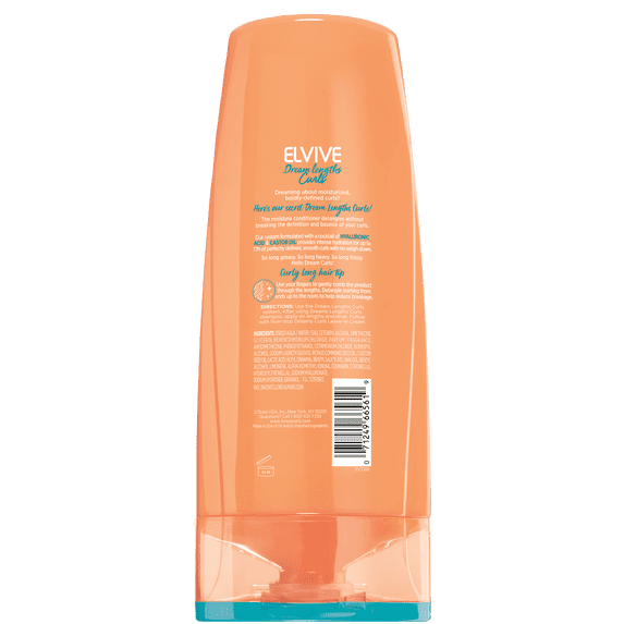 (6 pack) L'Oreal Paris Elvive Dream Lengths Curls Moisture Conditioner, Squeeze Bottle, 13.5 fl oz