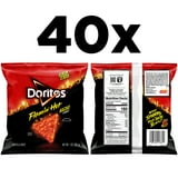 Doritos Flamin' Hot Nacho Flavor Tortilla Snack Chips, 40 Count 1 Ounce Bags