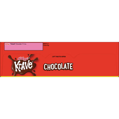 Kellogg's Krave Chocolate Breakfast Cereal Family Size Box, 17.3 oz