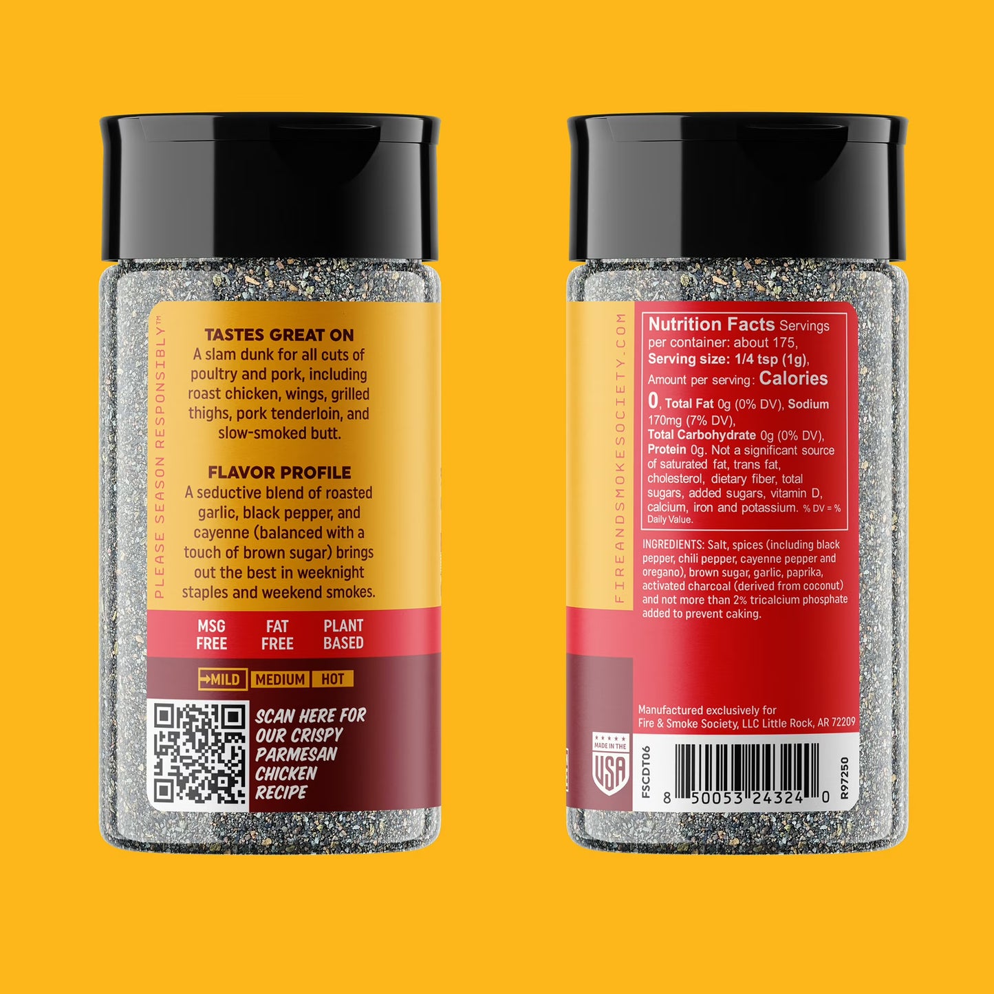 Fire & Smoke Society Coop De Thrill BBQ Poultry Seasoning Blend, 6.2 Ounce Mixed Spices & Seasonings