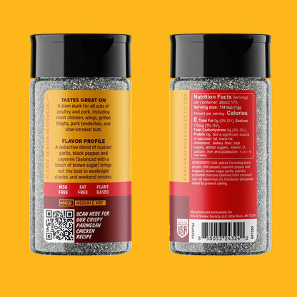 Fire & Smoke Society Coop De Thrill BBQ Poultry Seasoning Blend, 6.2 Ounce Mixed Spices & Seasonings