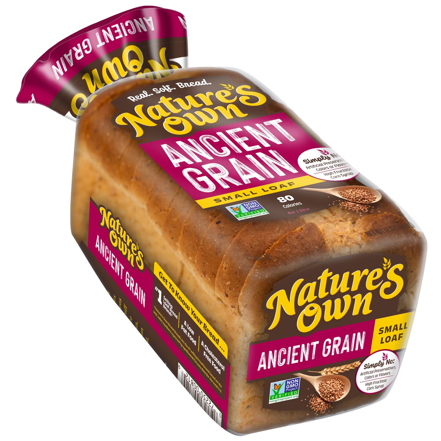 Nature's Own Ancient Grain, Non-GMO Small Loaf Bread, Sandwich Bread, 12 oz Loaf