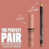 (3 pack) NYX Professional Makeup Butter Gloss, Non-Sticky Lip Gloss,14 Madeleine, 0.27 fl oz
