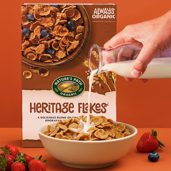 Nature's Path Organic Breakfast Cereal, Heritage Flakes 13.25oz Box