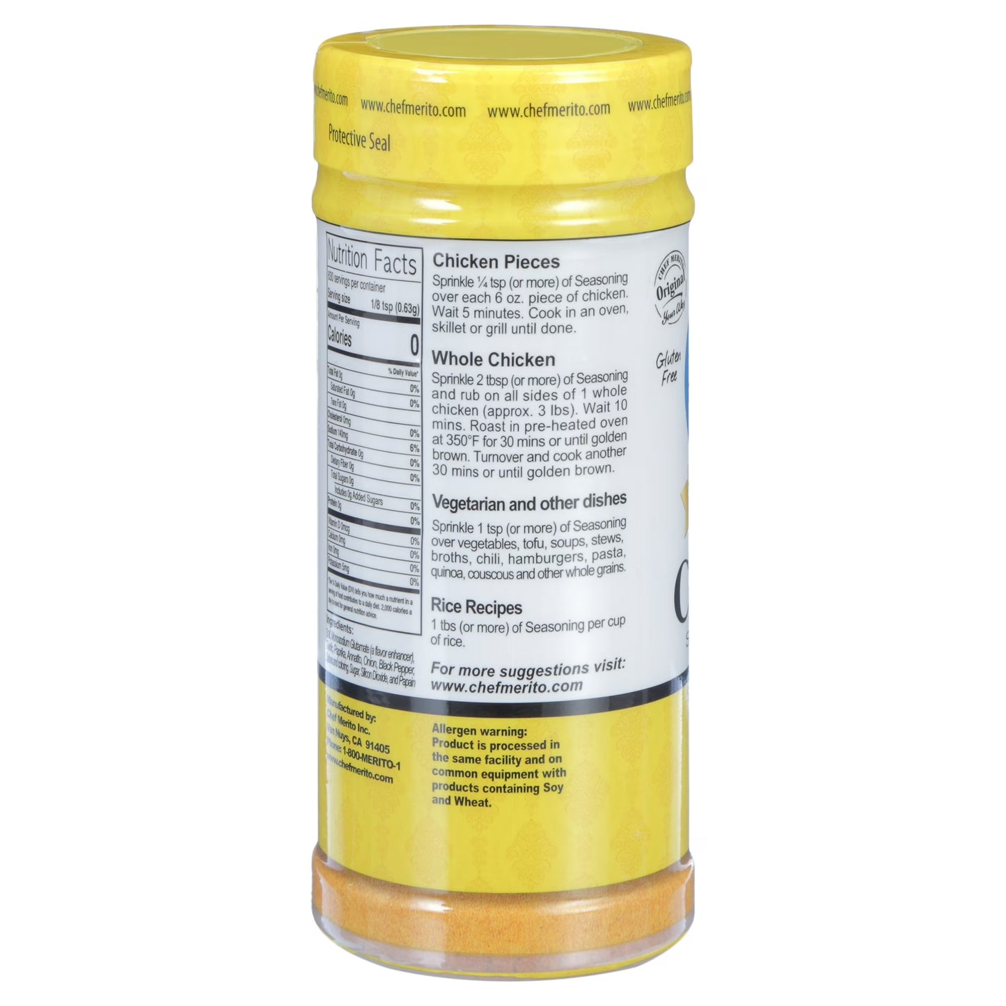 (6 pack) Chef Merito Chicken Seasoning, 14 oz