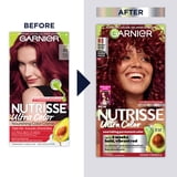 Garnier Nutrisse Ultra Nourishing Hair Color Creme, R2 Medium Intense Auburn, 1 Kit