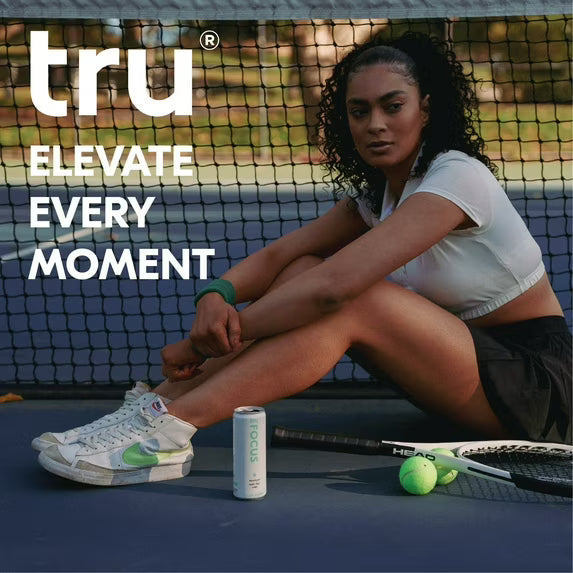Tru Focus Seltzer, Sparkling Water, Green Tea Extract, Yerba Mate, Apple Kiwi Juice, Sugar-Free, 12 Pack