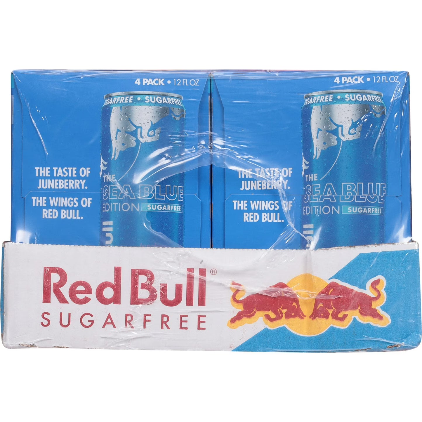 Red Bull Sea Blue Edition Sugarfree Energy Drink, Juneberry, 12 fl. oz., 6 x 4 Cans
