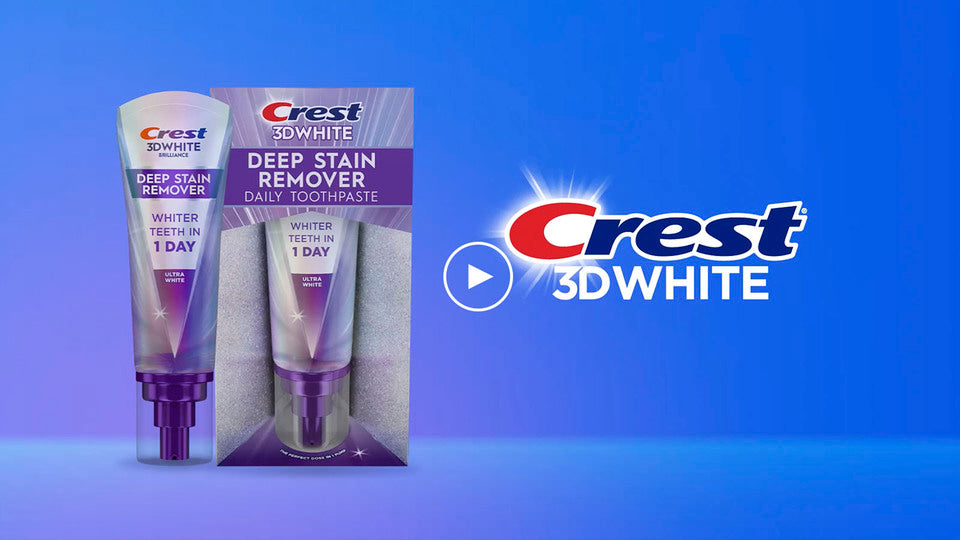 Crest Toothpaste 3DWhite Deep Stain Remover Ultra White - 3.1oz/2pk