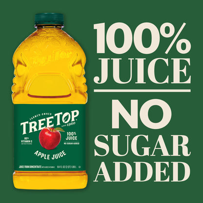 Tree Top 100% Apple Juice, No Sugar Added, No High Fructose Corn Syrup, 64 fl Oz