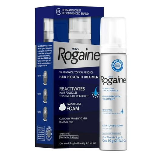 Men's Rogaine 5% Minoxidil Foam Hair Loss Treatment, 1-Month Supply