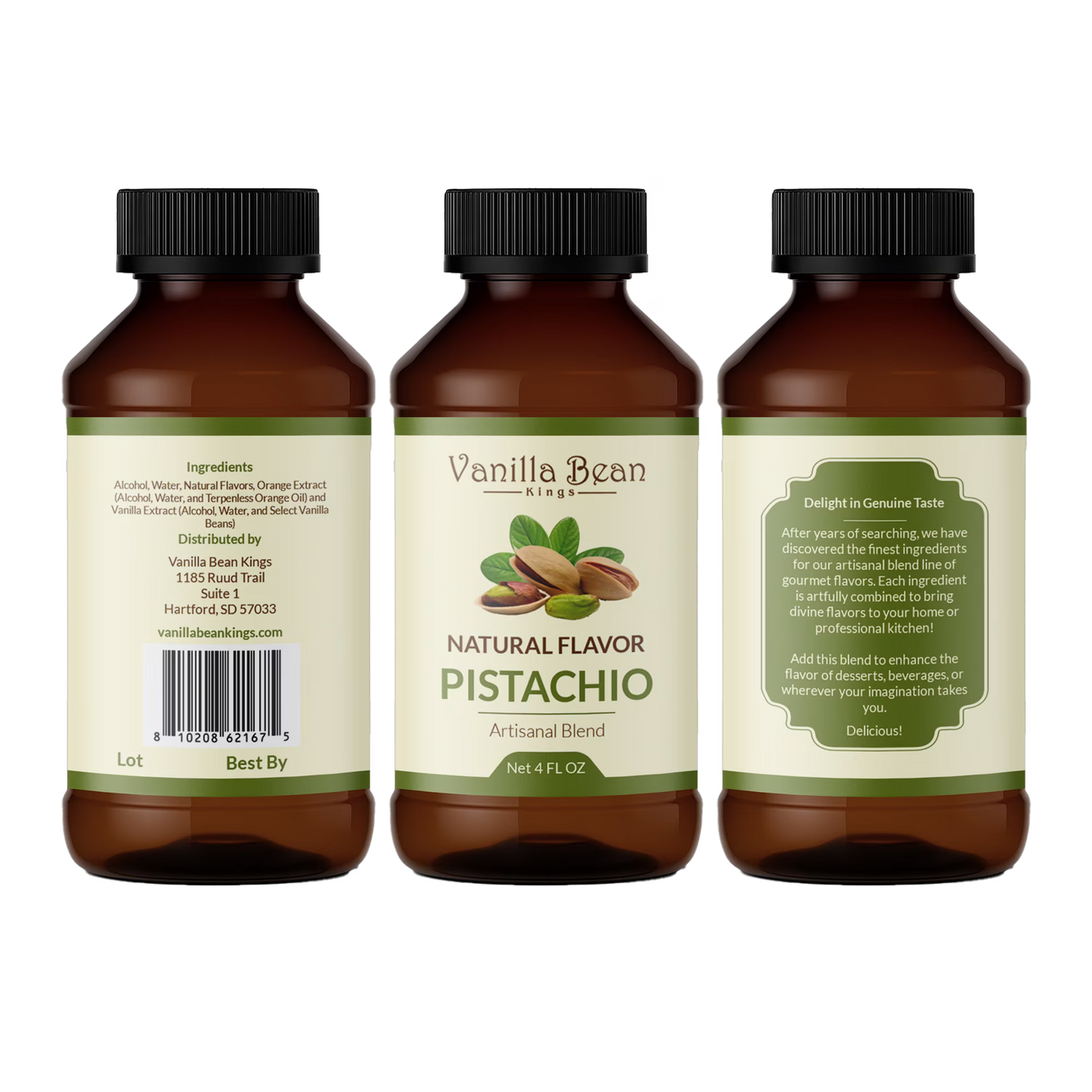 Natural Pistachio Extract for Baking and Flavoring - 4 OZ - Natural Flavors for Baked Goods, Desserts, & Cooking