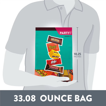 Hershey Assorted Flavored Snack Size Candy, Party Pack 33.08 oz