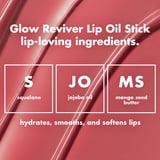 e.l.f. Glow Reviver Lip Oil Stick, Jam Packed, 0.11 oz