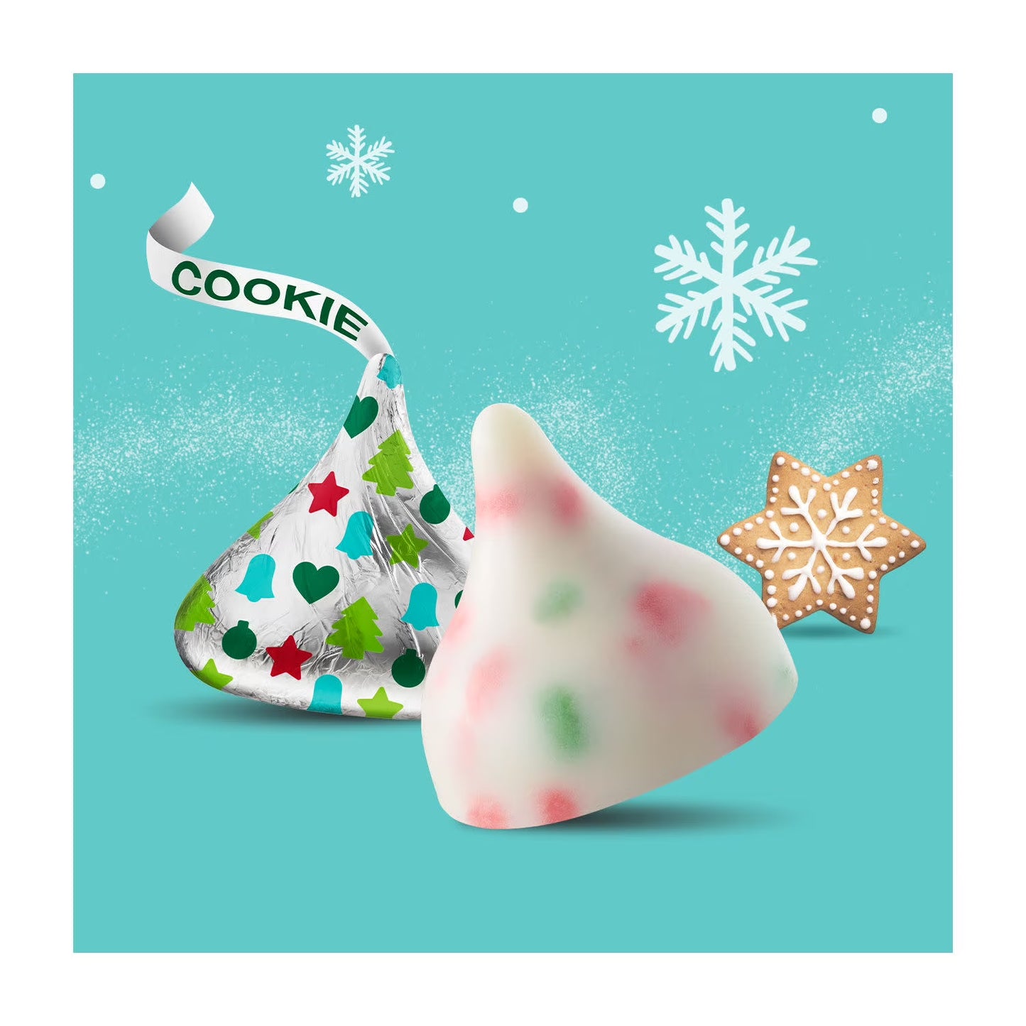 Hershey's Kisses Sugar Cookie Flavored Christmas Candy, Bag 9 oz