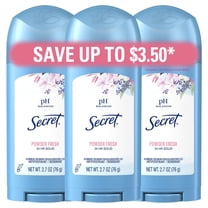 Wide Solid Antiperspirant and Deodorant, Powder Fresh, 2.7 oz, 3 pack