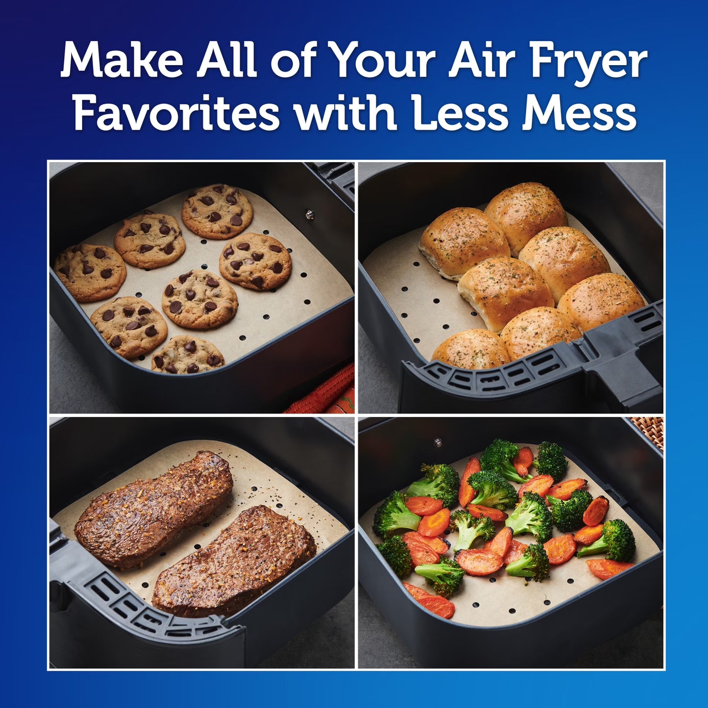 (3 pack) Reynolds Kitchens Parchment Paper Air Fryer Liners, 50 Count