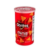 Doritos Minis Nacho Cheese Flavored Tortilla Chips Single Serve Canister 1.95 oz