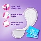 Always Thin No Feel Protection Daily Liners Regular Absorbency Unscented, 72 Ct
