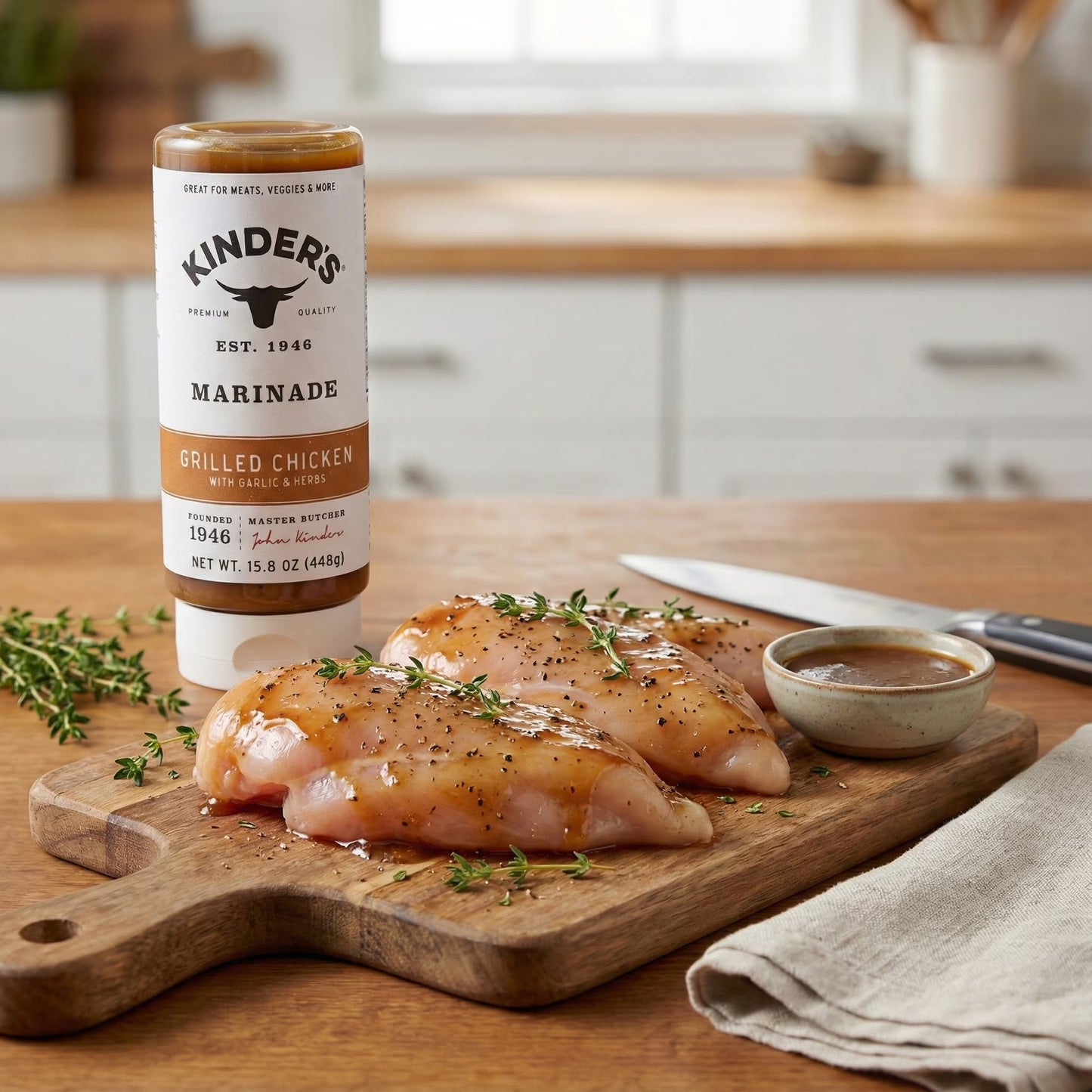 Kinder's Grilled Chicken Marinade for Chicken and Vegetables, 15.8 oz Bottle
