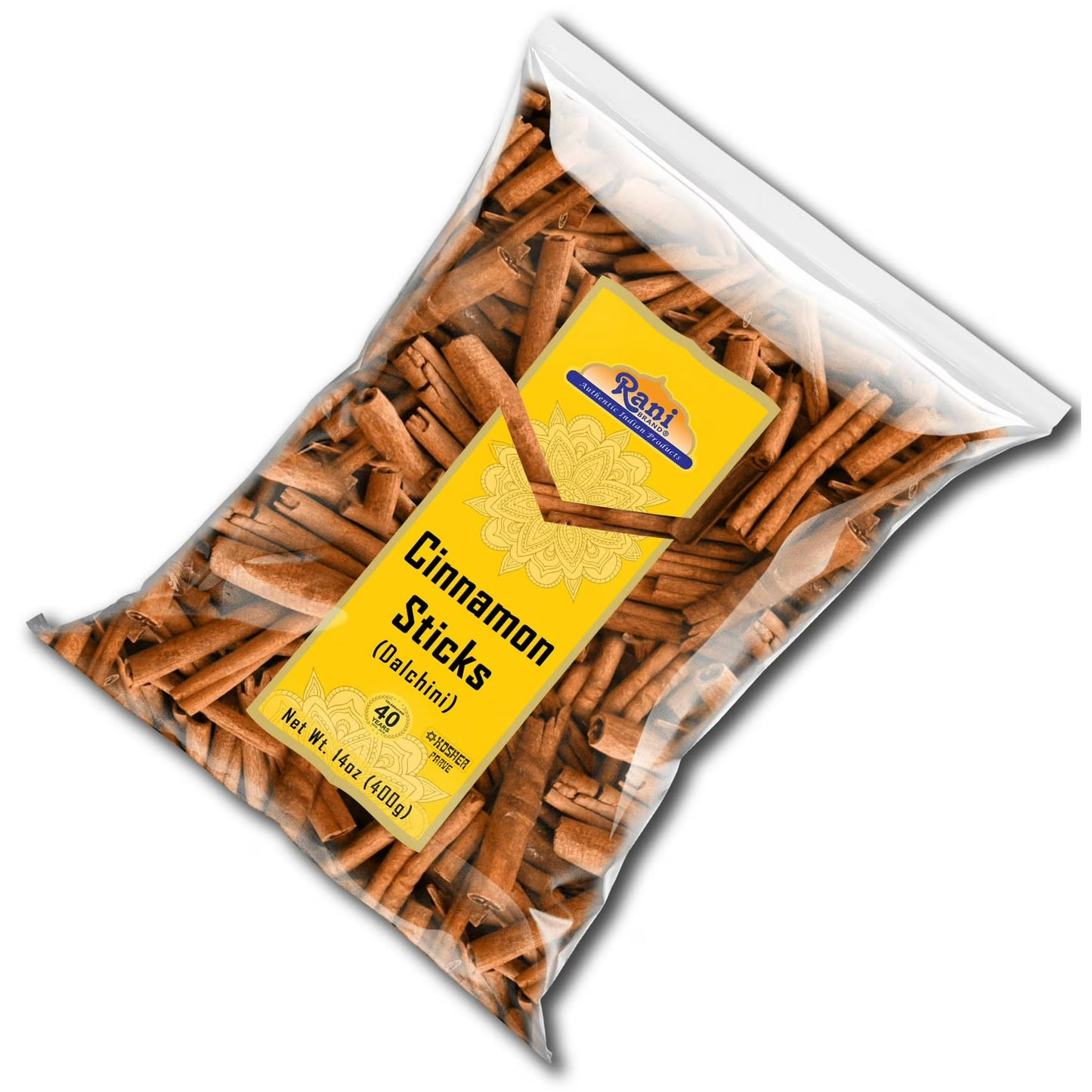 Rani Cinnamon Sticks 14oz (400g) - 72-88 Sticks - Strong Aroma, Perfect for Baking, Cooking & Beverages | 3+ Inches Length - Cassia Saigon Cinnamon from Vietnam | Kosher