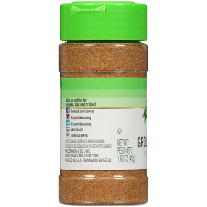 Lawry's Casero No Artificial Flavors Kosher Ground Cumin, 1.62 oz Bottle