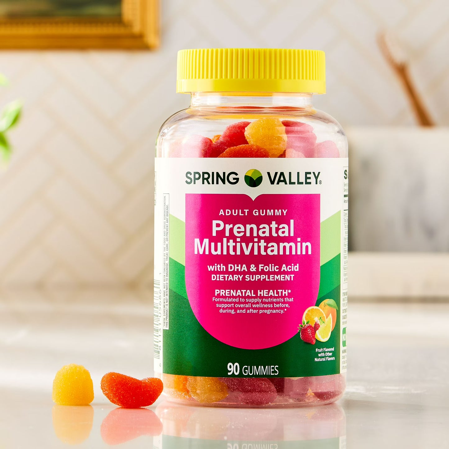 (3 pack) Spring Valley Prenatal Multivitamin Gummies with DHA and Folic Acid, 90 Count