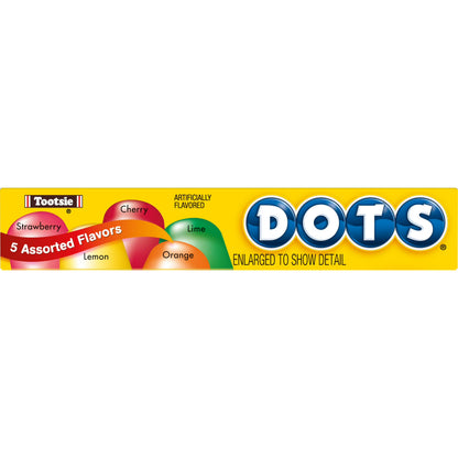Tootsie, Dots Assorted Fruit Flavored Gumdrops, 6.5 oz. Peanut-Free, Gluten Free.