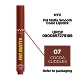NYX Professional Makeup Fat Matte Lipstick, Smooth Color Long Lasting Lipstick, Cocoa Cuddles, 0.07 oz