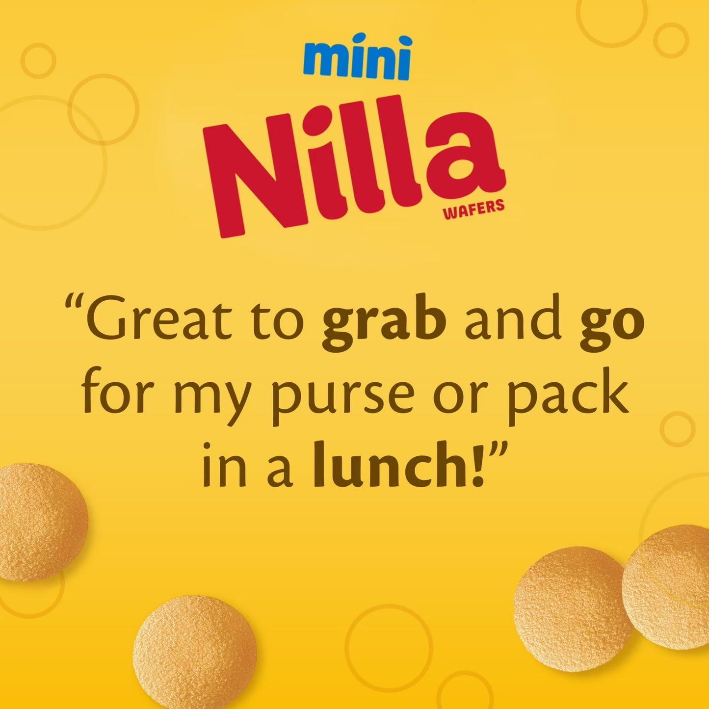NILLA Wafers Mini Vanilla Wafer Cookies, 10 Snack Packs