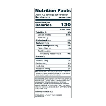 LesserEvil, Organic Popcorn, Non-GMO, Real Organic Cheddar - 4.6oz